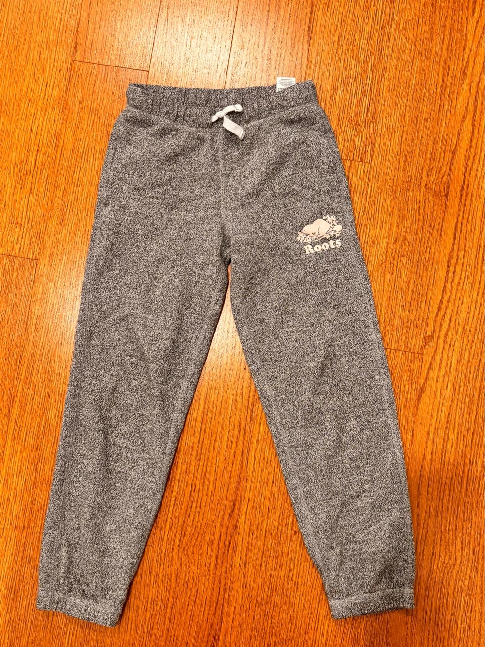 Roots Kids Grey Heather Joggers with Logo
